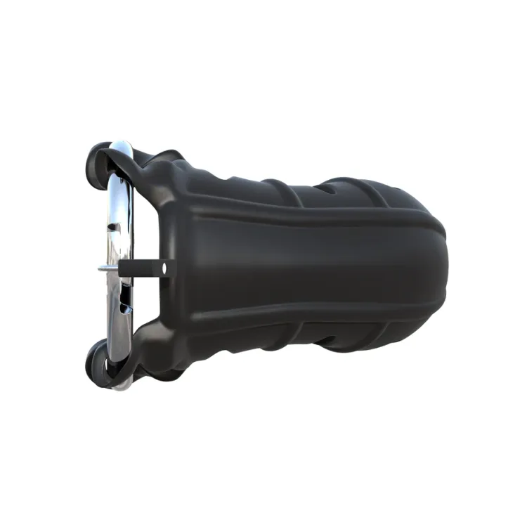 Hardcore Cock Blocker Locking Chastity Cage Black Hardcore Cock Blocker Locking Chastity Cage Black