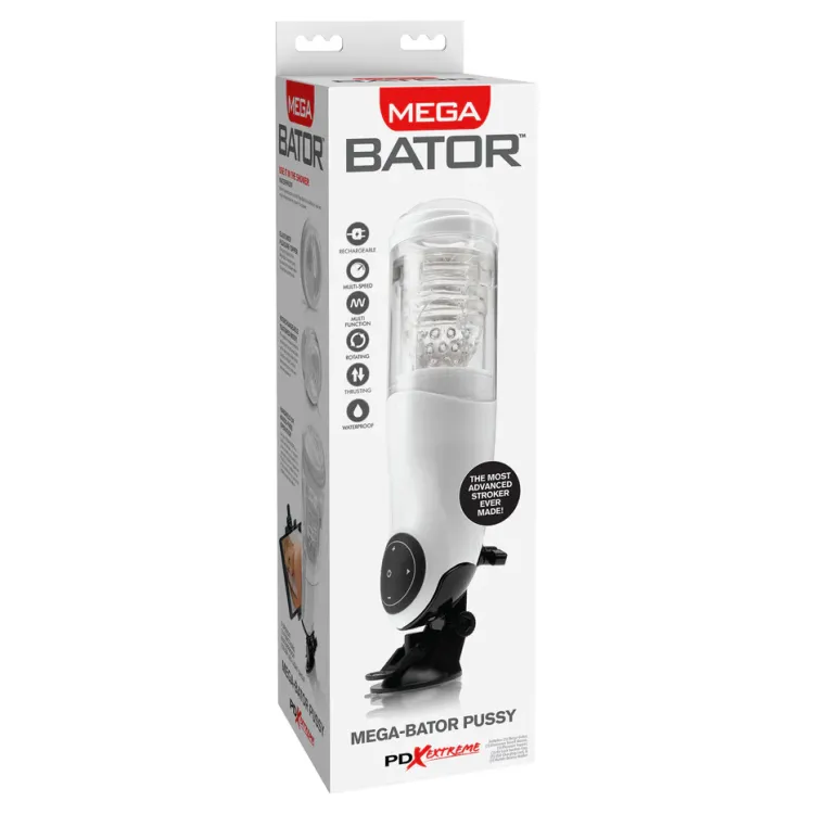 Mega-Bator Rotating Hands-Free Thrusting Pussy Stroker Mega-Bator Rotating Hands-Free Thrusting Pussy Stroker