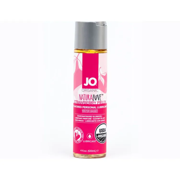 JO NaturaLove Organic Strawberry Fields Flavored Water-Based Lubricant 4 oz. JO NaturaLove Organic Strawberry Fields Flavored Water-Based Lubricant 4 oz.