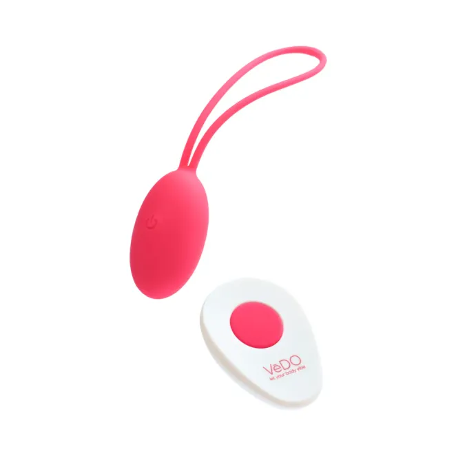 VeDO Peach Rechargeable Remote Control Love Egg Pink