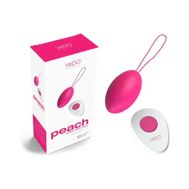 VeDO Peach Rechargeable Remote Control Love Egg Pink