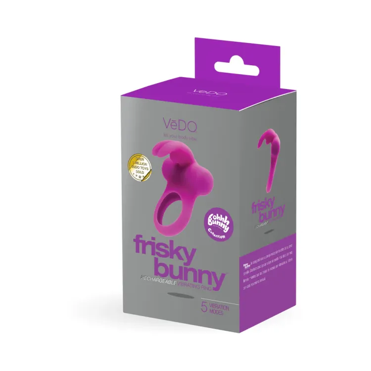 VeDO Frisky Bunny Vibrating Cock Ring Purple VeDO Frisky Bunny Vibrating Cock Ring Purple