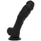 8 in. Colours Pleasures Realistic Silicone Dildo Black