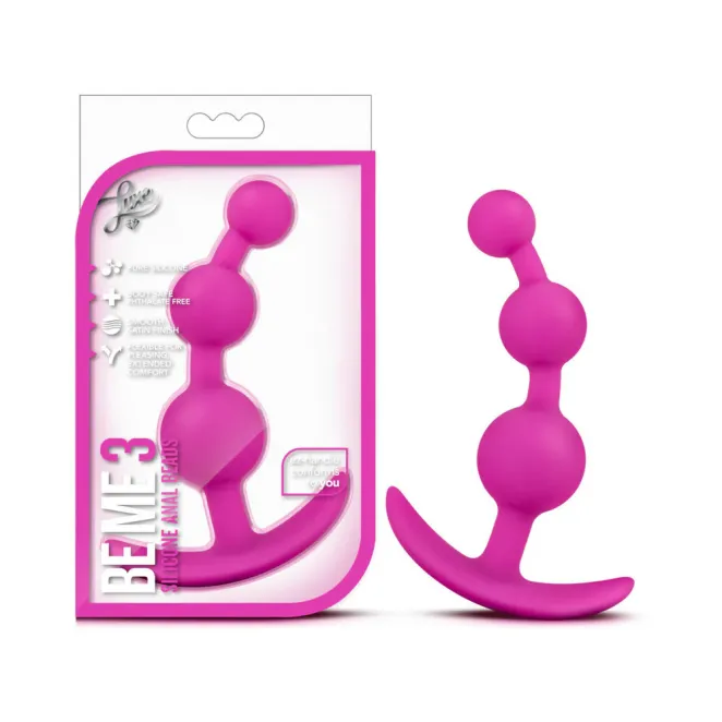 Anal Luxe Be Me 3 Silicone Beaded Butt Plug