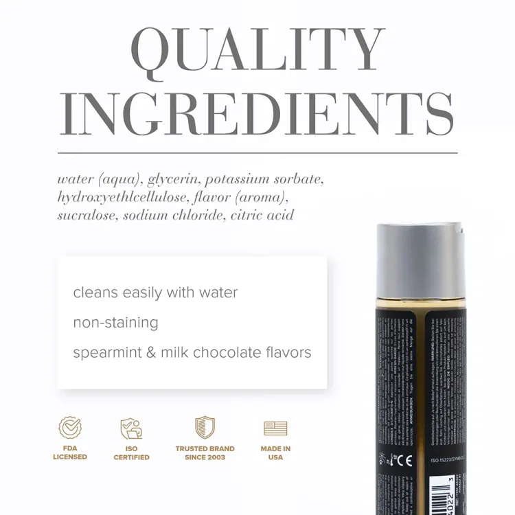 JO Mint Chocolate Flavored Water-Based Lubricant 4 oz. JO Mint Chocolate Flavored Water-Based Lubricant 4 oz.