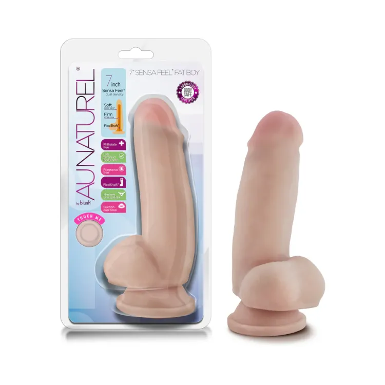 7 in. Sensa Feel Fat Boy Posable Dual Density Dildo Beige 7 in. Sensa Feel Fat Boy Posable Dual Density Dildo Beige