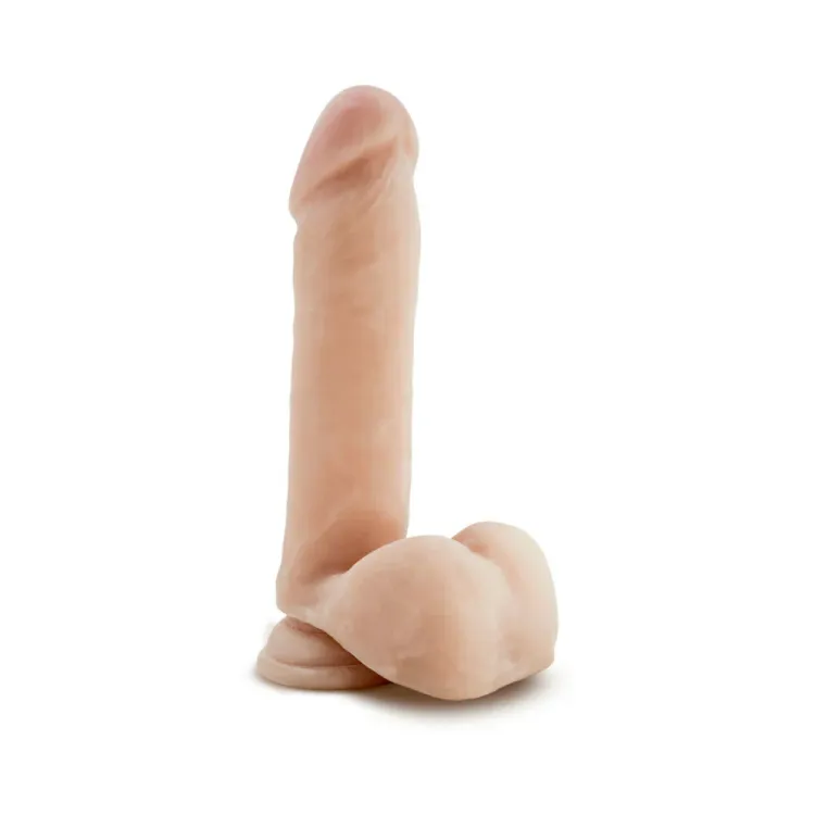 8 in. Posable Dual Density Dildo with Balls Beige 8 in. Posable Dual Density Dildo with Balls Beige