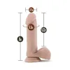 8 in. Posable Dual Density Dildo with Balls Beige 8 in. Posable Dual Density Dildo with Balls Beige