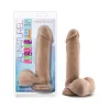 8 in. Posable Dual Density Dildo with Balls Tan