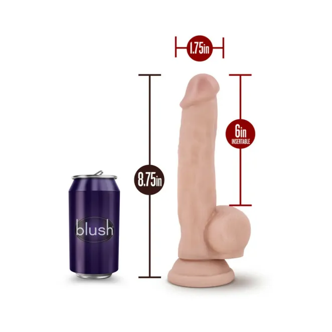 8.5 Inch "Mr. Jackhammer" Realistic Dildo with Balls Beige