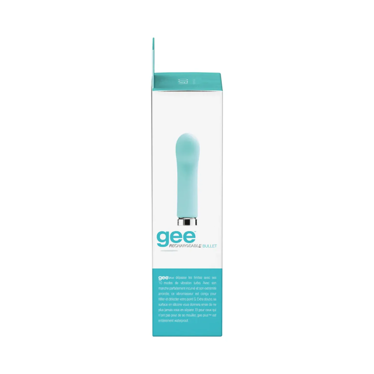 geeplus silicone g spot rechargeable vibrator tease me turquoise