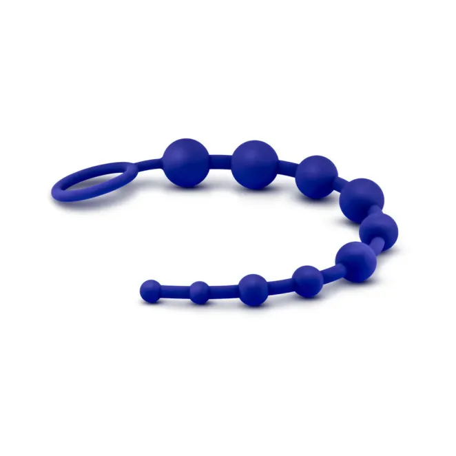 Anal Silicone Beads 10-Piece Set Indigo