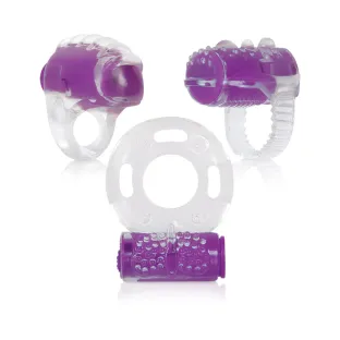 Silicone Vibrating Cock Ring Set 3-Piece
