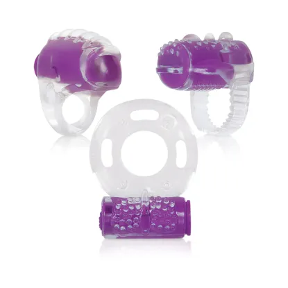 Silicone Vibrating Cock Ring Set 3-Piece
