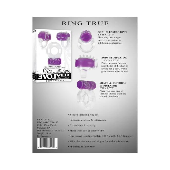 Silicone Vibrating Cock Ring Set 3-Piece
