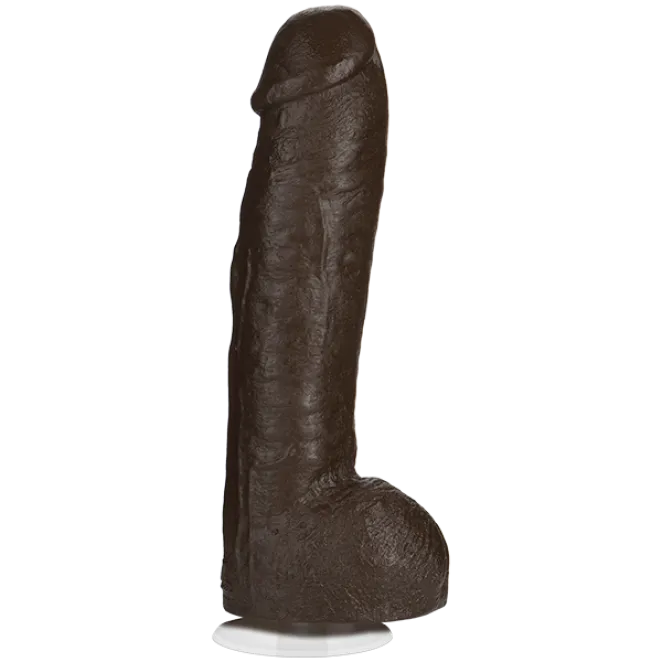 10.5 Inch Doc Johnson Bam Black Realistic Vac-U-Lock Large Cock