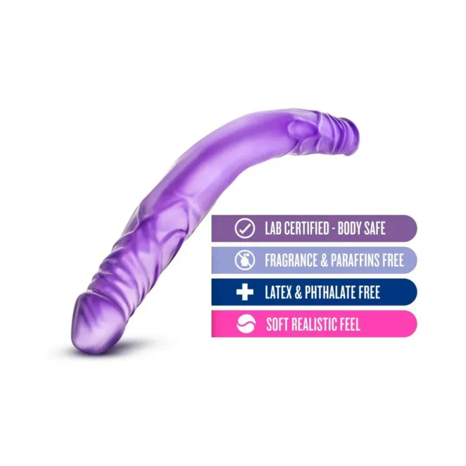 14 Inch B Yours Double Ended Dildo Purple
