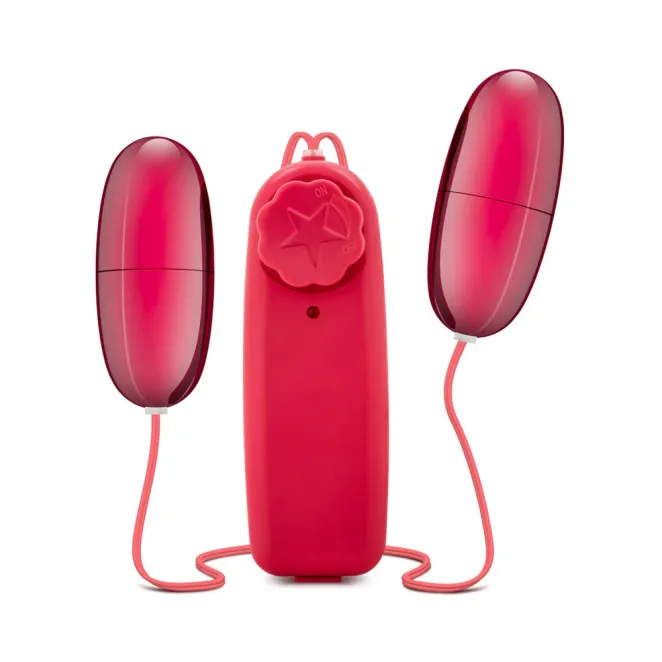 Double Pop Eggs Remote-Controlled Dual Bullet Vibrator Cerise