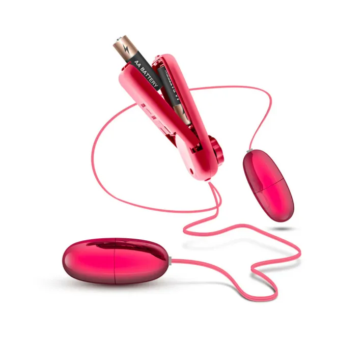 Double Pop Eggs Remote-Controlled Dual Bullet Vibrator Cerise