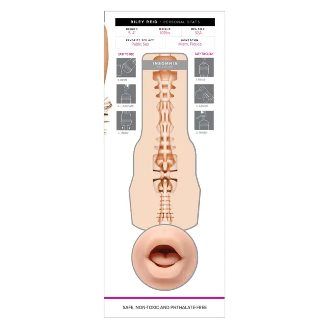 Fleshlight Riley Reid mouth masturbator Insomnia texture