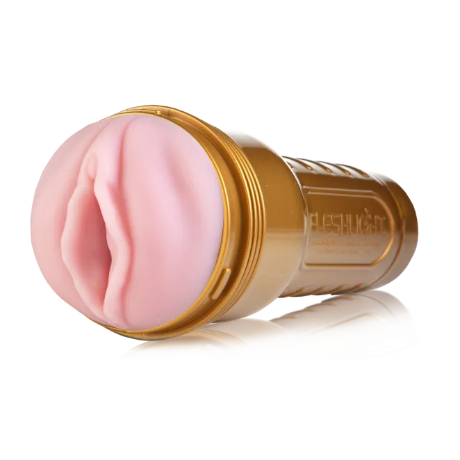 Fleshlight Pink Lady Stamina Training Unit realistic vagina male masturbator gold case