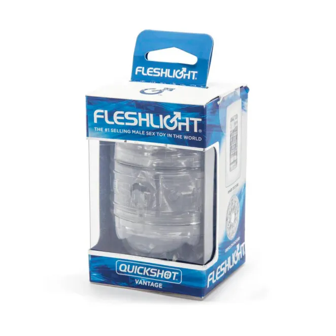 Fleshlight Quickshot Vantage compact dual orifice male masturbator clear sleeve