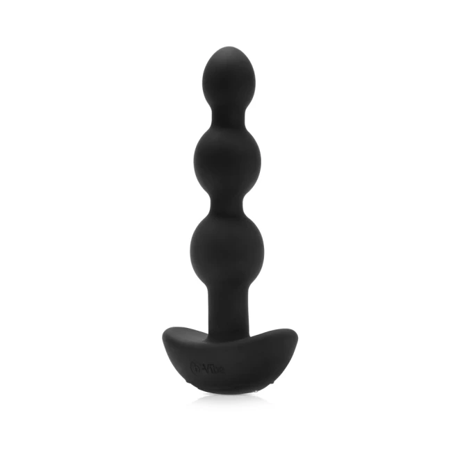b-Vibe Triplet Remote-Controlled Vibrating Beaded Anal Plug Black