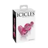 Icicles No. 75 Small Heart Glass Butt Plug 3 Inch