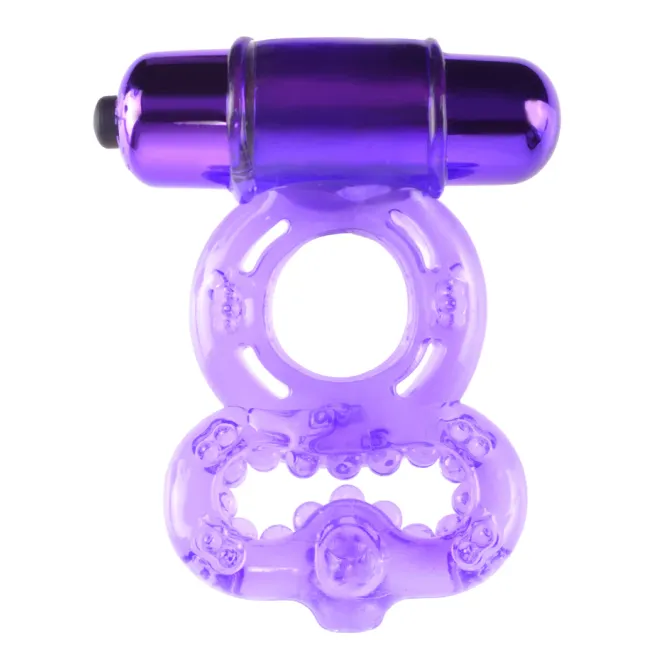 Infinity Super-Stretchy Vibrating Cock Ring Purple