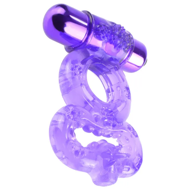 Infinity Super-Stretchy Vibrating Cock Ring Purple
