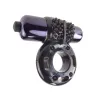 Vibrating Couples Cock Ring with Bullet Black