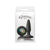 Glams Silicone Black Mini Butt Plug with Rainbow Crystal 3 Inch