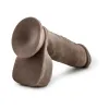 8 Inch Au Naturel Classic Realistic Dildo Brown