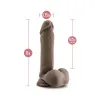 8 Inch Au Naturel Classic Realistic Dildo Brown