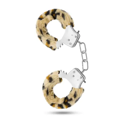Temptasia Adjustable Faux Fur Handcuffs Leopard