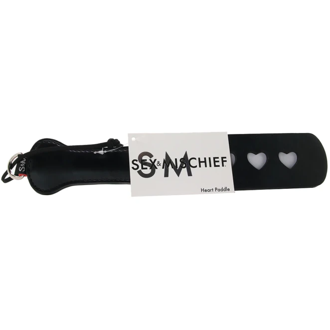 Sex & Mischief Heart Faux Leather Slapper Paddle