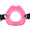 Silicone Lips Adjustable Open-Mouth Gag Pink Silicone Lips Adjustable Open-Mouth Gag Pink