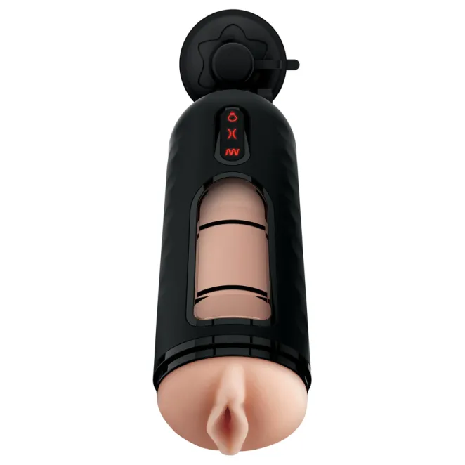 Vibrating Mega Milker Hands-Free Vagina Stroker Beige