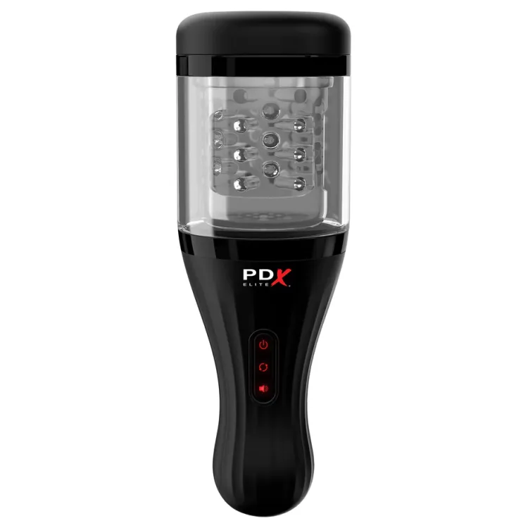 PDX Elite Talk Dirty Rotobator Rotating Vagina Masturbator Clear PDX Elite Talk Dirty Rotobator Rotating Vagina Masturbator Clear