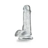 6 in. Glitter Cock Realistic Dildo with Balls Clear 6 in. Glitter Cock Realistic Dildo with Balls Clear