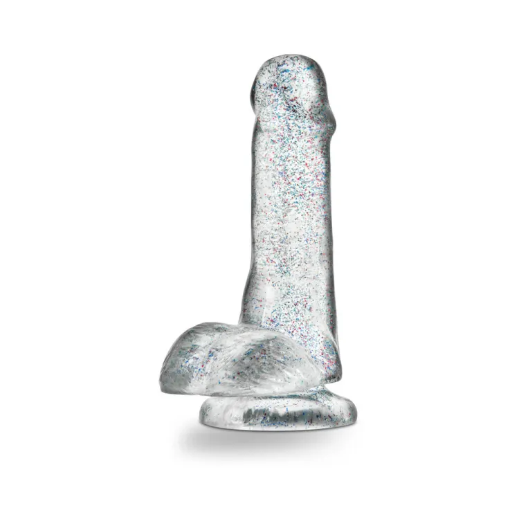 6 in. Glitter Cock Realistic Dildo with Balls Clear 6 in. Glitter Cock Realistic Dildo with Balls Clear