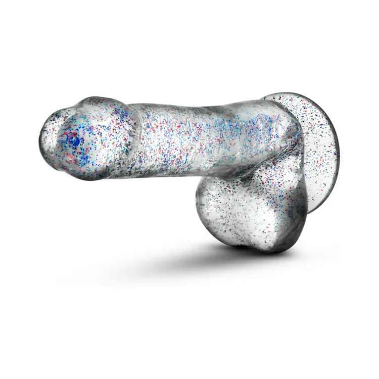 6 in. Glitter Cock Realistic Dildo with Balls Clear 6 in. Glitter Cock Realistic Dildo with Balls Clear