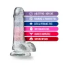 6 in. Glitter Cock Realistic Dildo with Balls Clear 6 in. Glitter Cock Realistic Dildo with Balls Clear