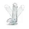 6 in. Glitter Cock Realistic Dildo with Balls Clear 6 in. Glitter Cock Realistic Dildo with Balls Clear