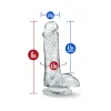 6 in. Glitter Cock Realistic Dildo with Balls Clear 6 in. Glitter Cock Realistic Dildo with Balls Clear
