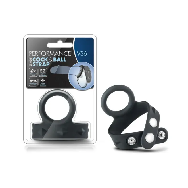 Silicone Cock & Ball Strap Black