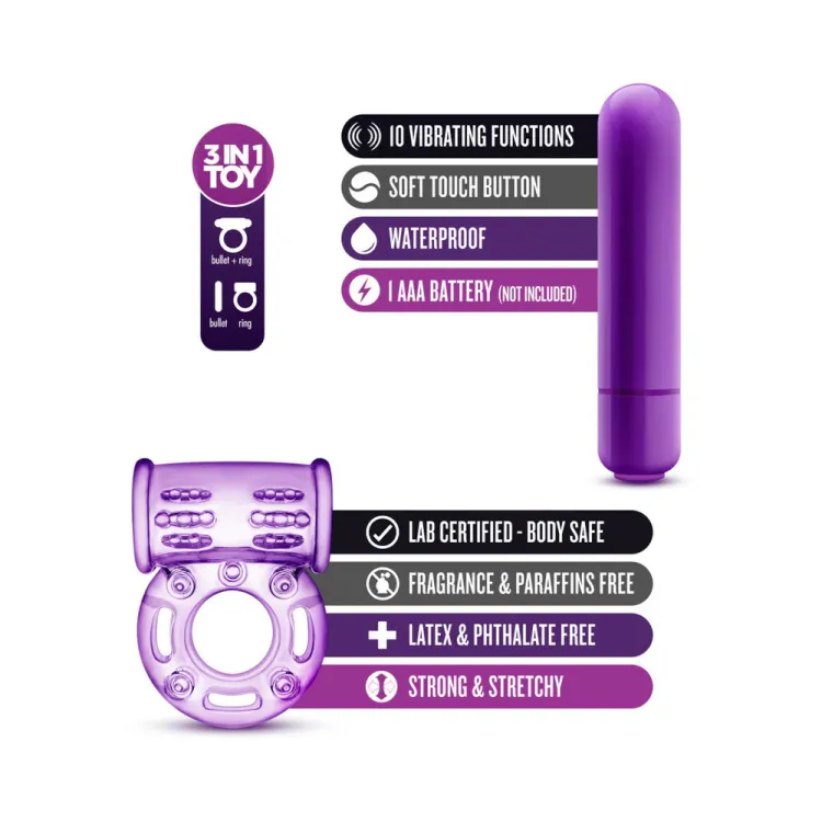 Couples Play Stretchy Vibrating Cock Ring Couples Play Stretchy Vibrating Cock Ring