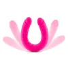 18 in. Realistic Silicone Slim Dual Ended Dildo Hot Pink 18 in. Realistic Silicone Slim Dual Ended Dildo Hot Pink