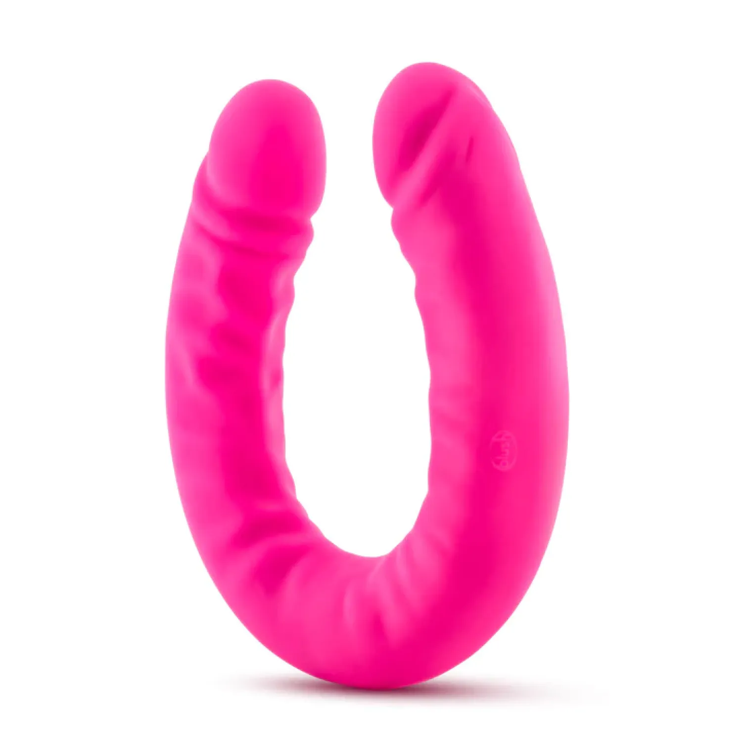 18 in. Realistic Silicone Slim Dual Ended Dildo Hot Pink
