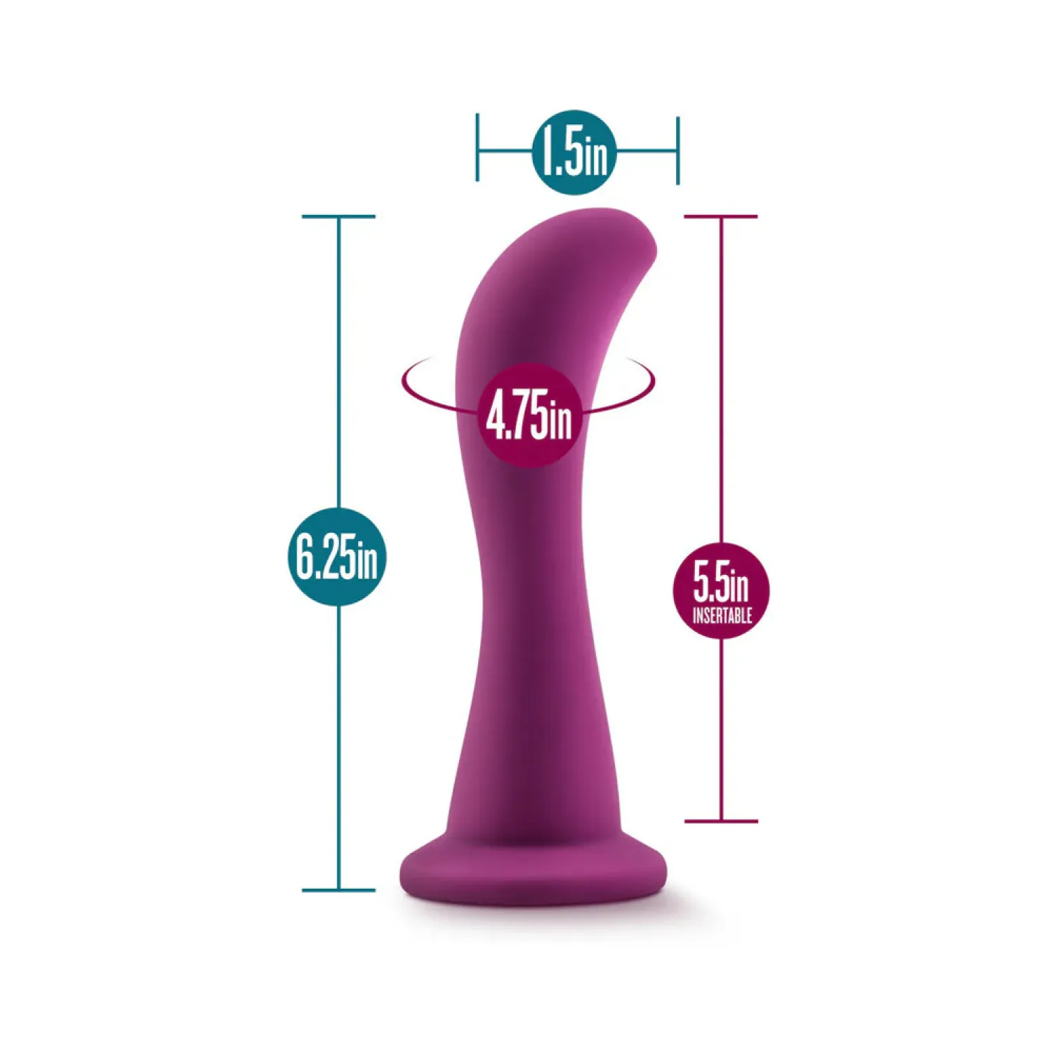 6.25 in. Bellatrix Curved Silicone Dildo